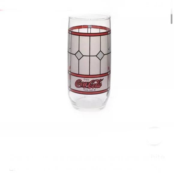 NWOT 4 Coca Cola Stained Tumbler Glasses - Picture 3 of 6